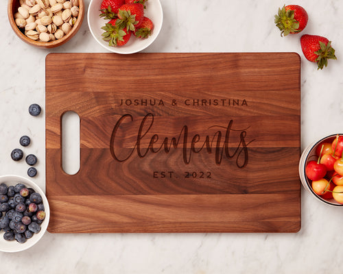 Walnut Laser Engraved Cutting Board with Custom Design of Your Choice